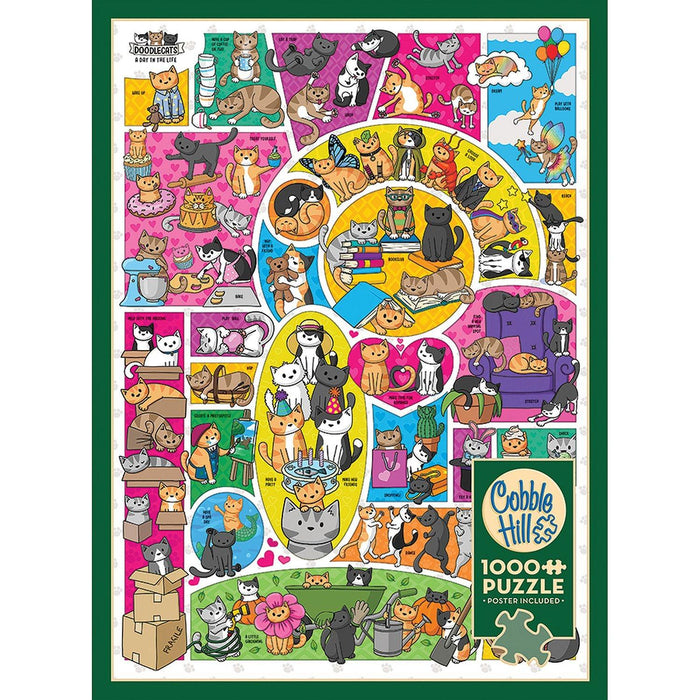 Cobble Hill - Doodlecats (1000-Piece Puzzle) - Limolin 