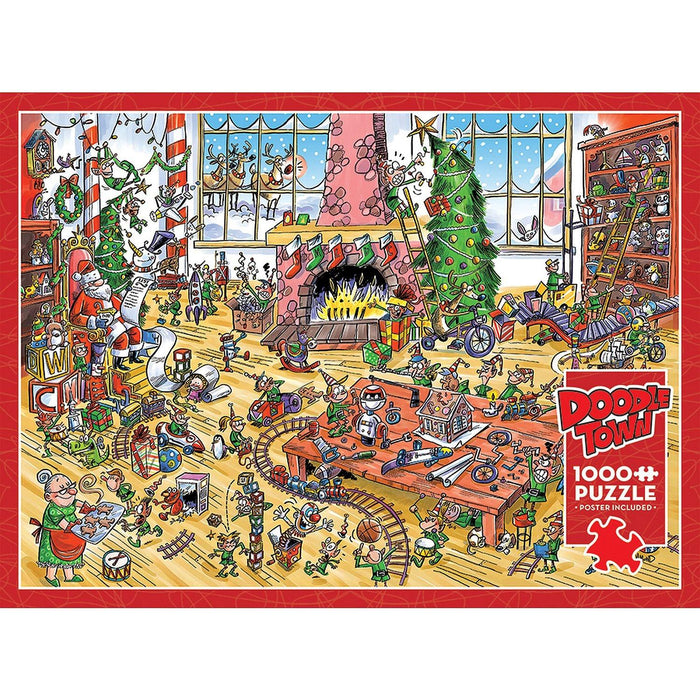 Cobble Hill - Doodletown - Elves At Work (1000-Piece Puzzle) - Limolin 