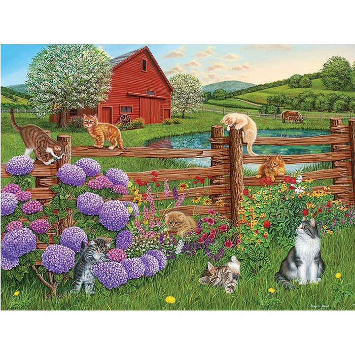 Cobble Hill - Farm Cats (1000-Piece Puzzle) - Limolin 