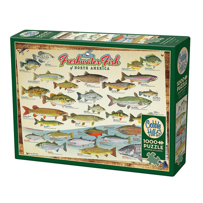 Cobble Hill - Freshwater Fish Of North America (1000-Piece Puzzle) - Limolin 