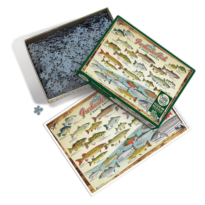 Cobble Hill - Freshwater Fish Of North America (1000-Piece Puzzle) - Limolin 