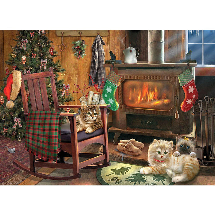 Cobble Hill - Kittens By The Stove (1000-Piece Puzzle) - Limolin 