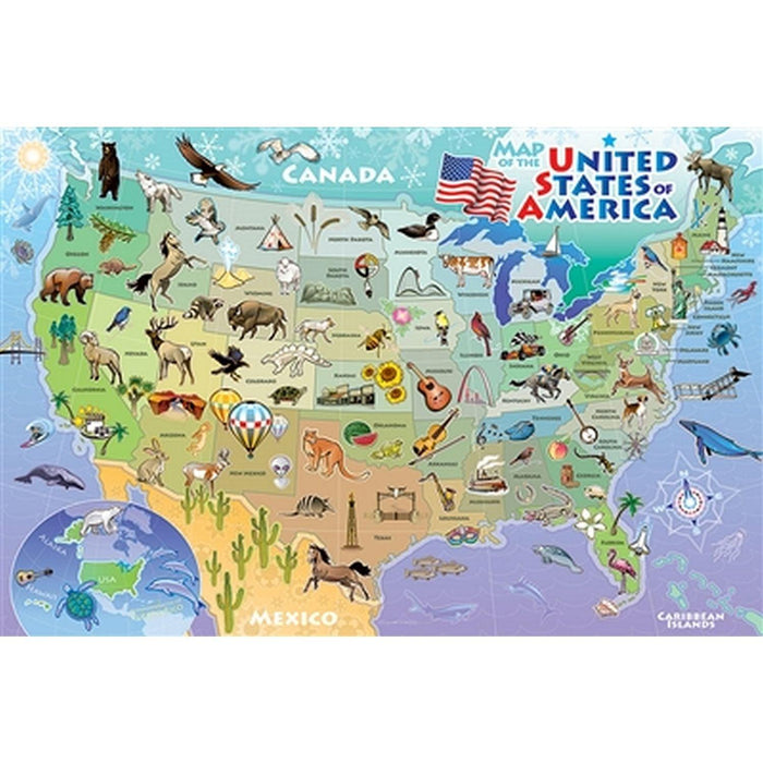 Cobble Hill - Map of The Usa (1000-Piece Puzzle) - Limolin 