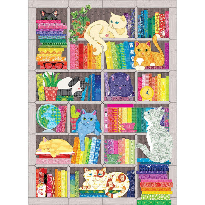 Cobble Hill - Rainbow Cat Quilt (1000-Piece Puzzle) - Limolin 