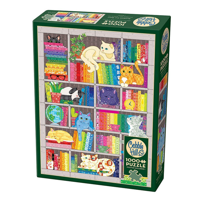 Cobble Hill - Rainbow Cat Quilt (1000-Piece Puzzle) - Limolin 