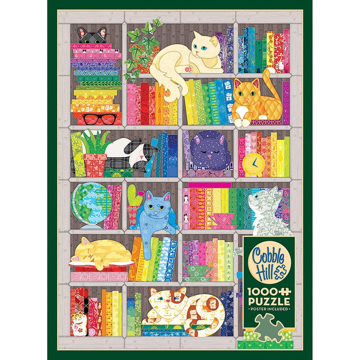 Cobble Hill - Rainbow Cat Quilt (1000-Piece Puzzle) - Limolin 