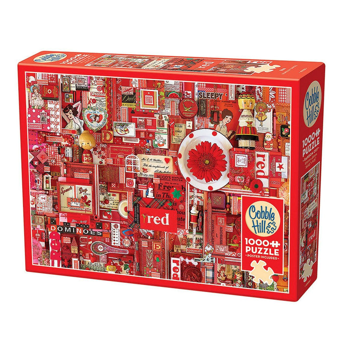 Cobble Hill - Red (1000-Piece Puzzle) - Limolin 