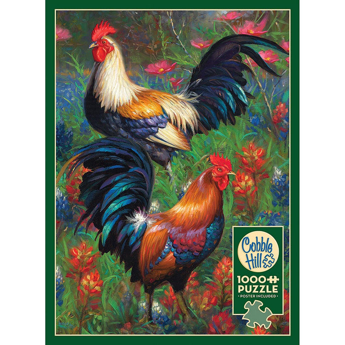 Cobble Hill - Roosters (1000-Piece Puzzle) - Limolin 