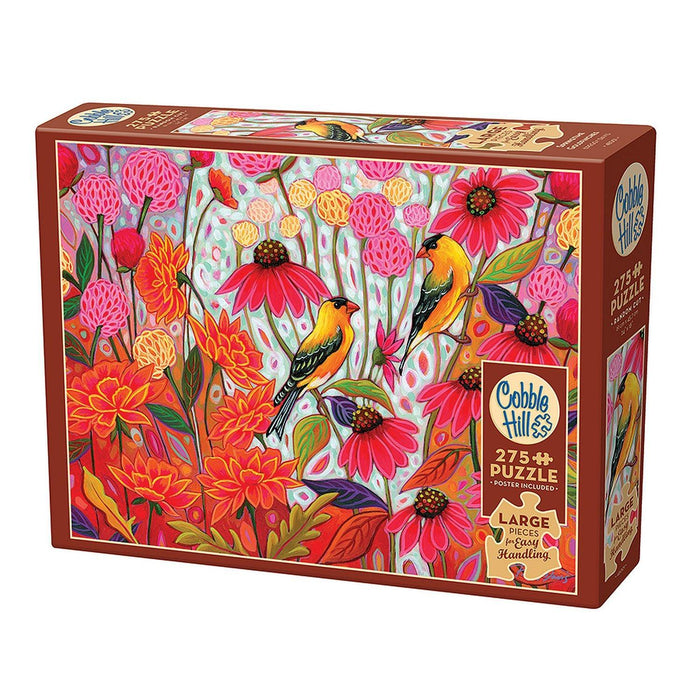 Cobble Hill - Springtime Goldfinches (275-Piece Puzzle) - Limolin 
