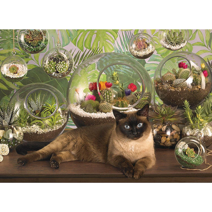 Cobble Hill - Terrarium Cat (1000-Piece Puzzle) - Limolin 