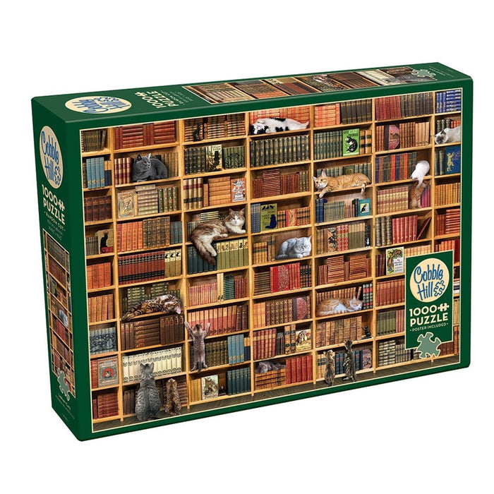 Cobble Hill - The Cat Library (1000-Piece Puzzle) - Limolin 