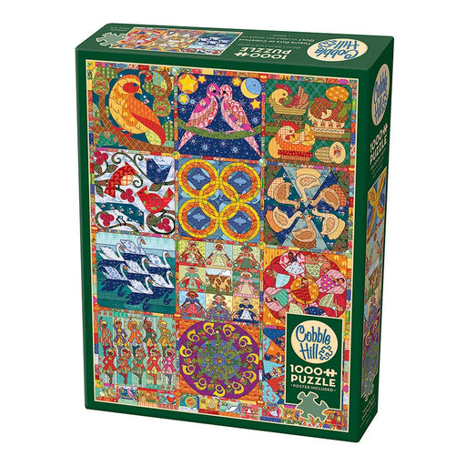 Cobble Hill - Twelve Days of Christmas Quilt (1000-Piece Puzzle) - Limolin 