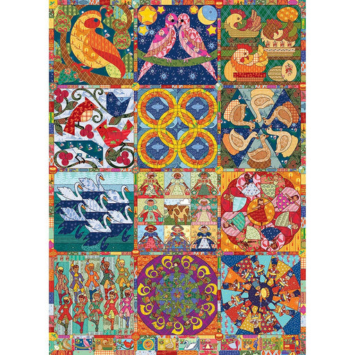 Cobble Hill - Twelve Days of Christmas Quilt (1000-Piece Puzzle) - Limolin 