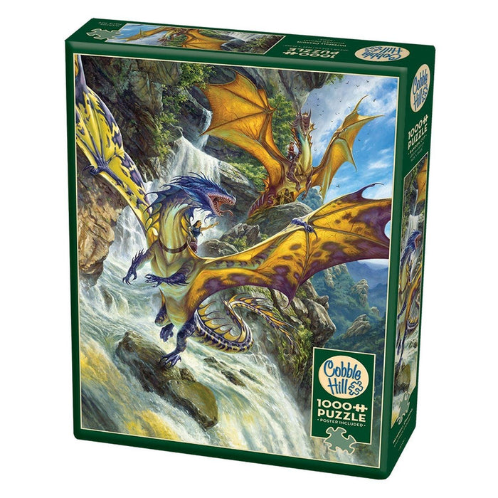 Cobble Hill - Waterfall Dragons (1000-Piece Puzzle) - Limolin 