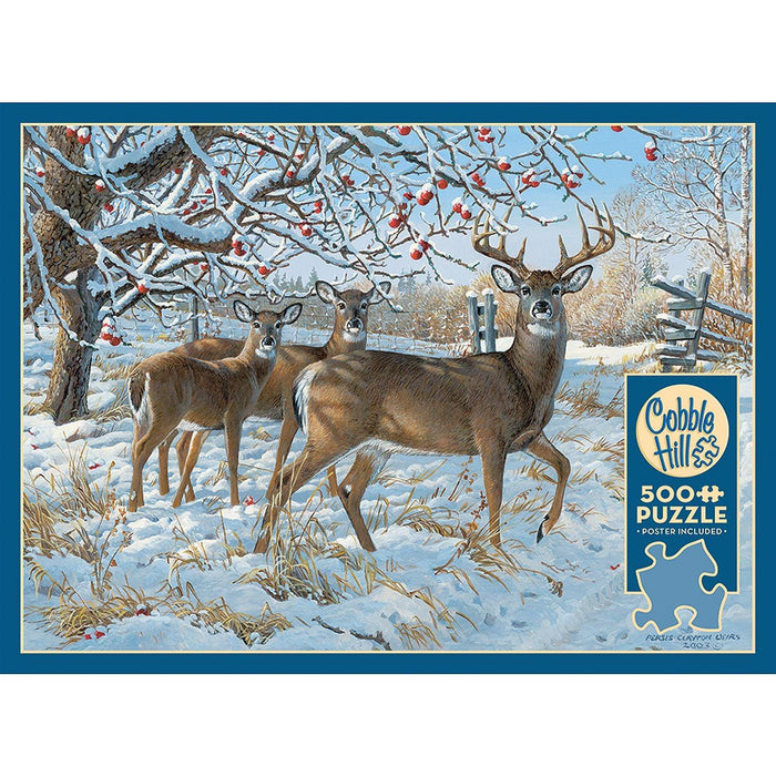 Cobble Hill - Winter Deer (500-Piece Puzzle) - Limolin 