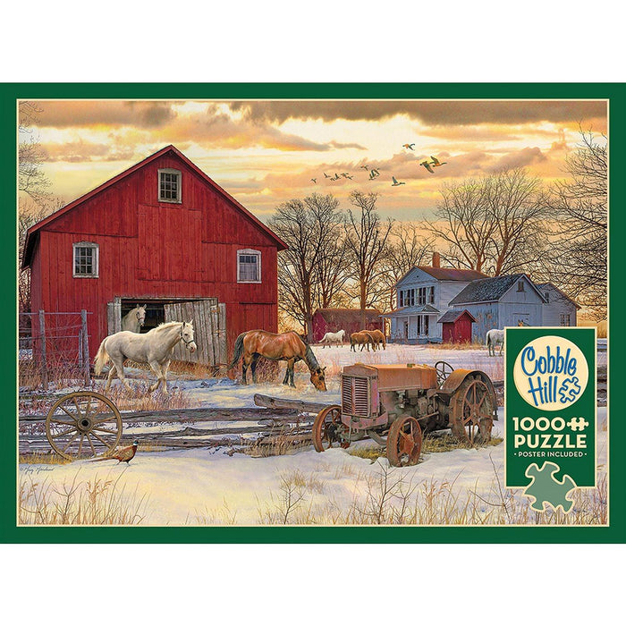 Cobble Hill - Winter On The Farm (1000-Piece Puzzle) - Limolin 