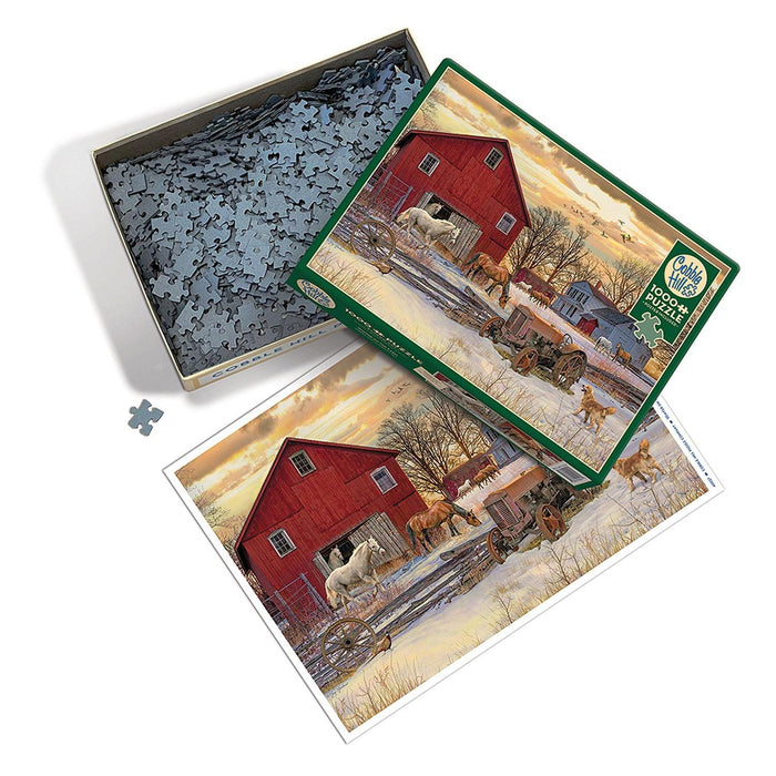 Cobble Hill - Winter On The Farm (1000-Piece Puzzle) - Limolin 