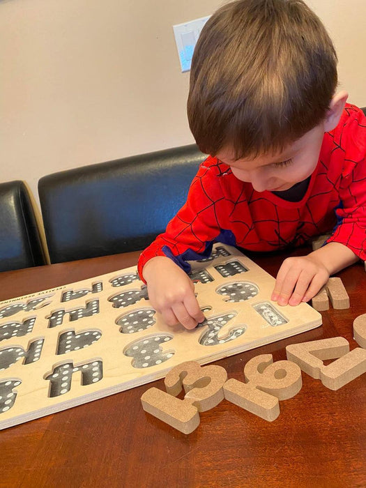 Creative Beginning - NUMBER PUZZLE - CHALKBOARD BASE WITH TRACERS