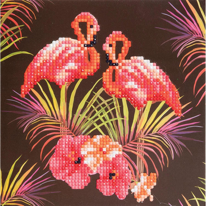 Crystal Art - CA Card - Flamingos - Limolin 