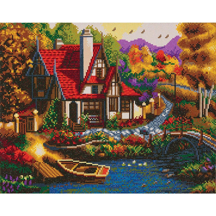 Crystal Art - CA Kit (Large) - Riverside Cottage - Limolin 