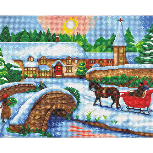 Crystal Art - CA Kit (Large) - Winter Village - Limolin 