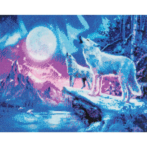 Crystal Art - CA Kit (Large) - Wolves and Northern Lights - Limolin 