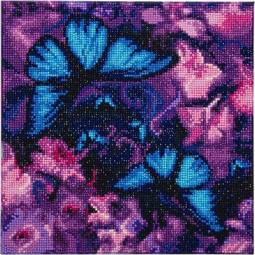 Crystal Art - CA Kit (Medium) - Blue Violet Butterflies - Limolin 