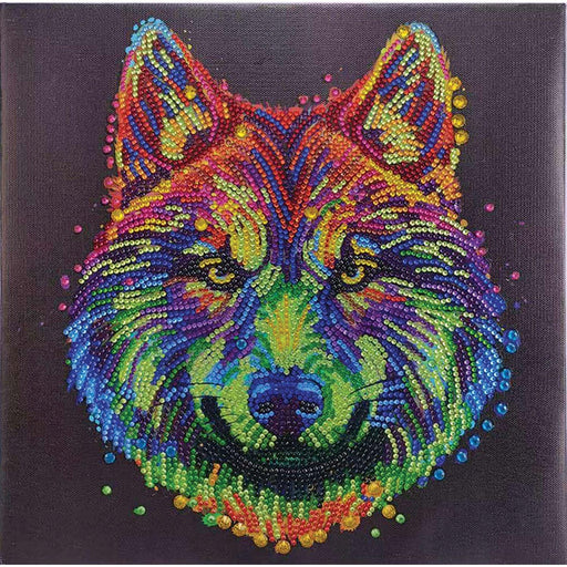 Crystal Art - CA Kit (Medium) - Colorful Wolf - Limolin 