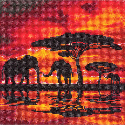 Crystal Art - CA Kit (Medium) - Elephant Silhouette - Limolin 