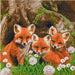 Crystal Art - CA Kit (Medium) - Fox Cubs - Limolin 