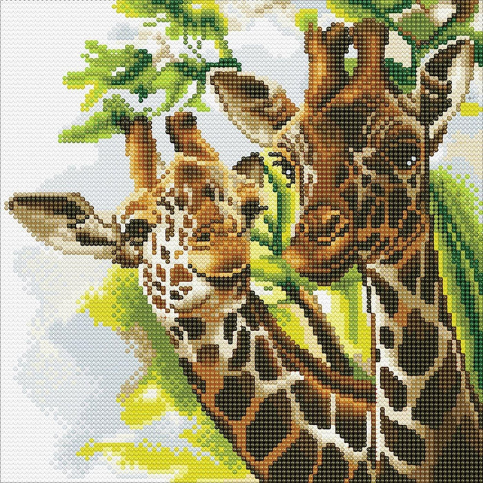 Crystal Art - CA Kit (Medium) - Friendly Giraffes - Limolin 