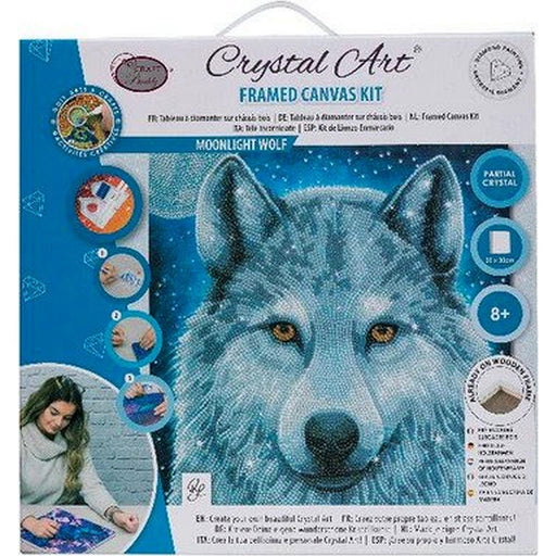 Crystal Art - CA Kit (Medium) - Moonlight Wolf - Limolin 