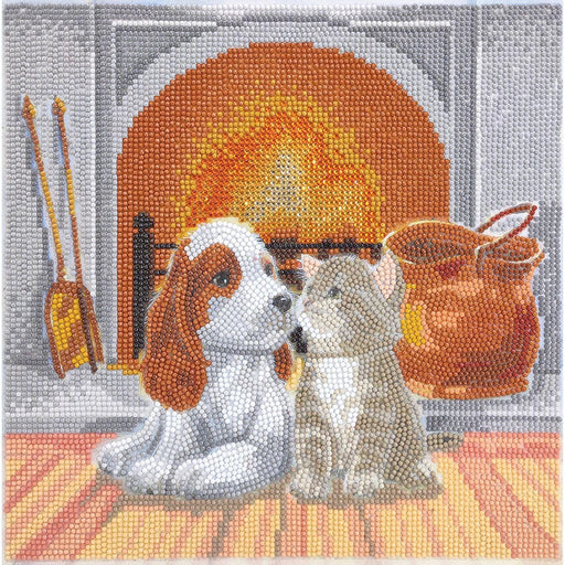 Crystal Art - CA Kit (Medium) - Pals by Fireplace - Limolin 