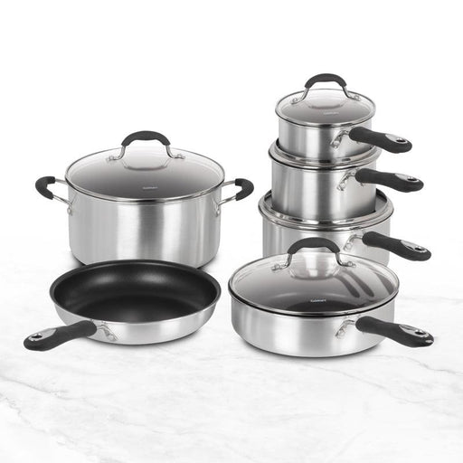 Cuisinart - Advantage Non-Stick Cookware Set, Brushed Silver (11 Piece)