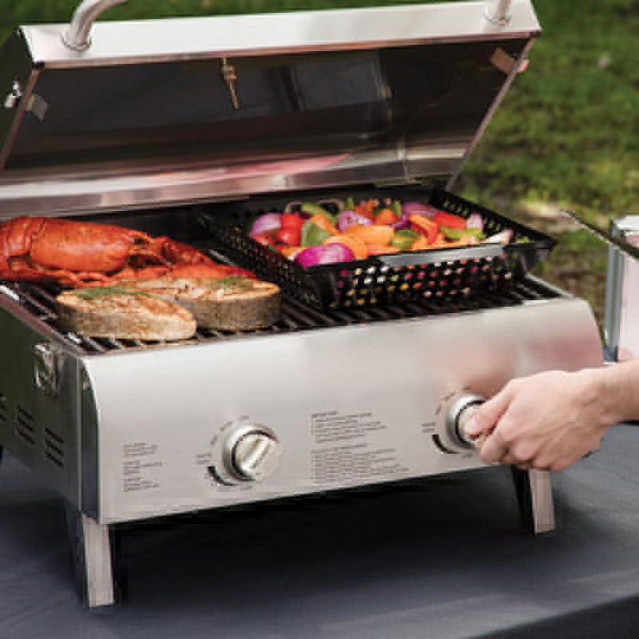 Cuisinart - CHEF'S STYLE STAINLESS 2-BURNER GAS TABLETOP GRILL