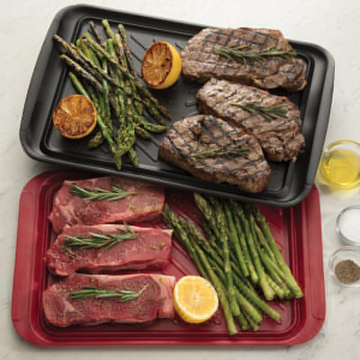 Cuisinart - Grilling Prep & Serve Tray (Pk of 2 Black & Red) 17 X 105