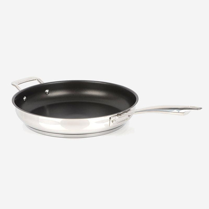 Cuisinart - Professional Series Stainless Steel Non-Stick Skillet With Helper Handle (12 In)