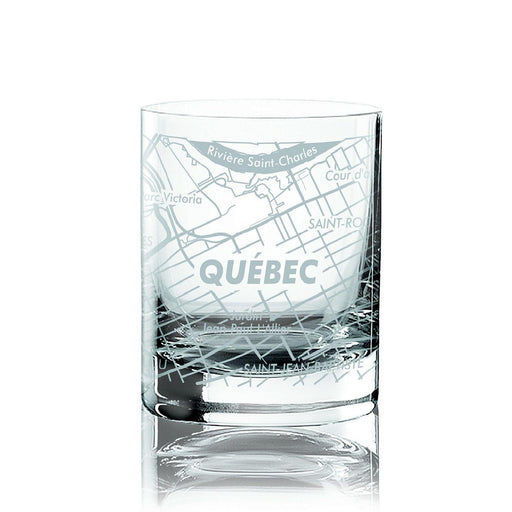 Cuisivin - Quebec City Map Whisky Glass - Limolin 
