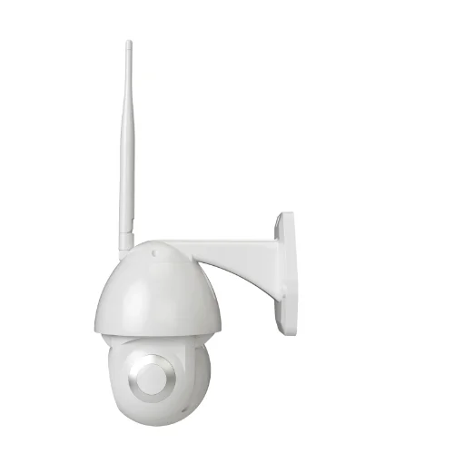 Smart Home Outdoor Camera 2K PTZ (Pan Tilt Zoom) 2 Way Comm 355 deg of Motion Night Vision Motion Sensor - AC Plug in - White