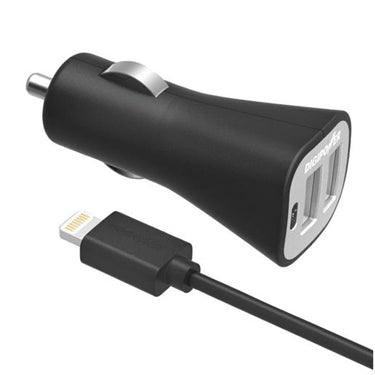 Digipower - Car Charger 2.4ampinstaSense 2Port with 5ft Lightng - Limolin 