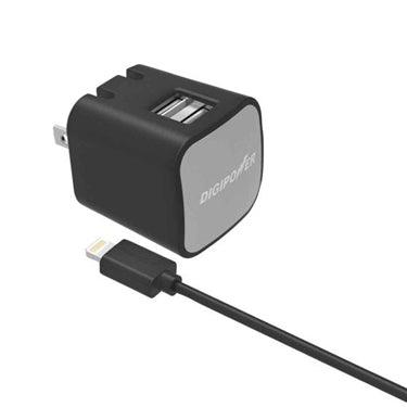 Digipower - Wall Charger 2.4ampinstaSense 2P with 5ft Lightning - Limolin 