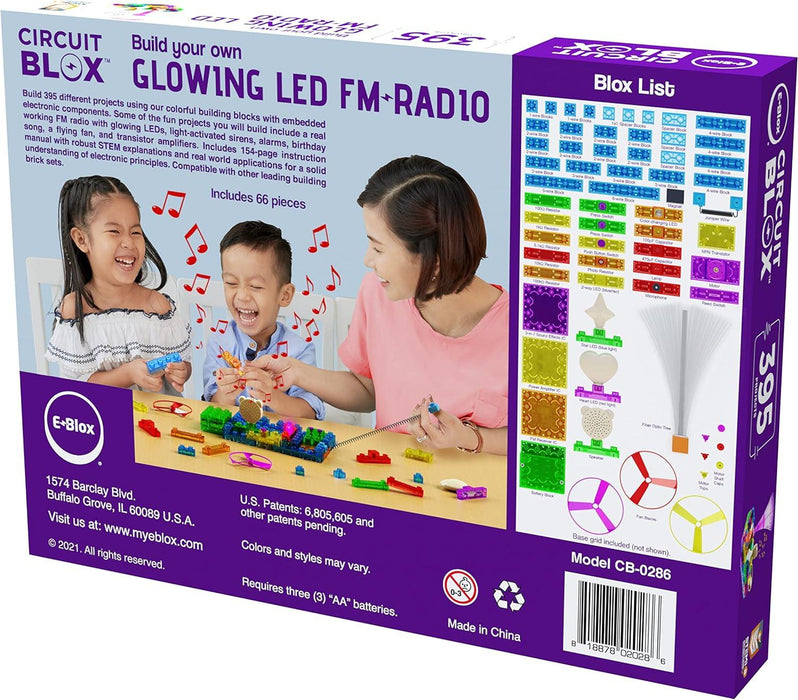 E-Blox - Build Your Own - Glowing Led Fm Radio - 395 Projects