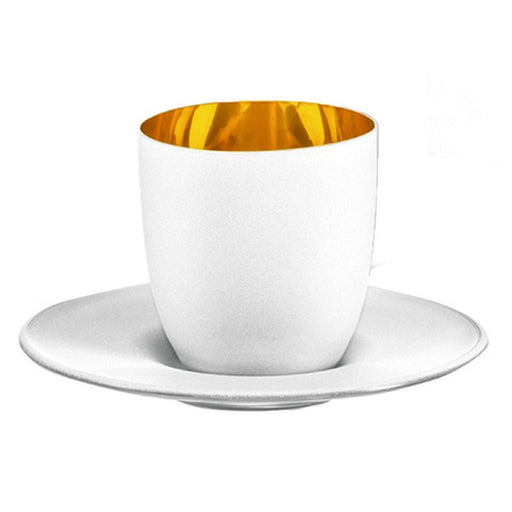 Eisch - Cosmo Espresso with saucer in gift tube - White - Limolin 