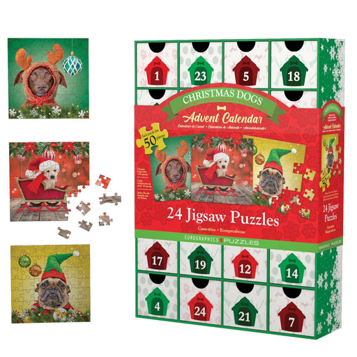 Eurographics - Christmas Cats - Advent Calendar - 4 Jigsaw Puzzles (50-Piece Puzzle) - Limolin 