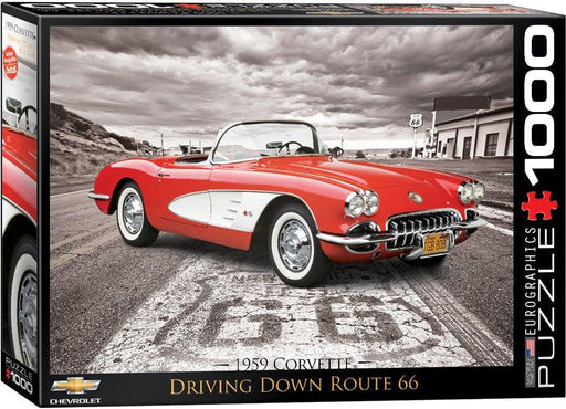 Eurographics - Driving Down Route 66 -1959 Corvette (1000-Piece Puzzle) - Limolin 