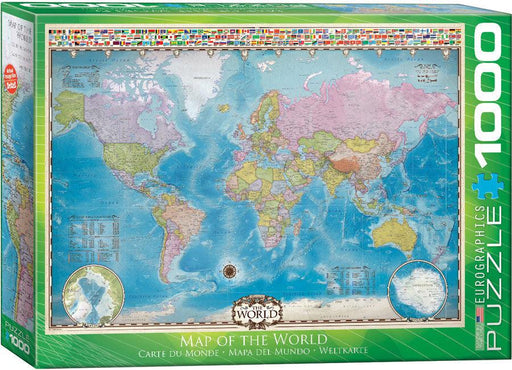 Eurographics - Map Of The World With Flags (1000-Piece Puzzle) - Limolin 