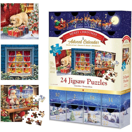 Eurographics - Merry Christmas - Advent Calendar (24 Jigsaw Puzzles) - Limolin 