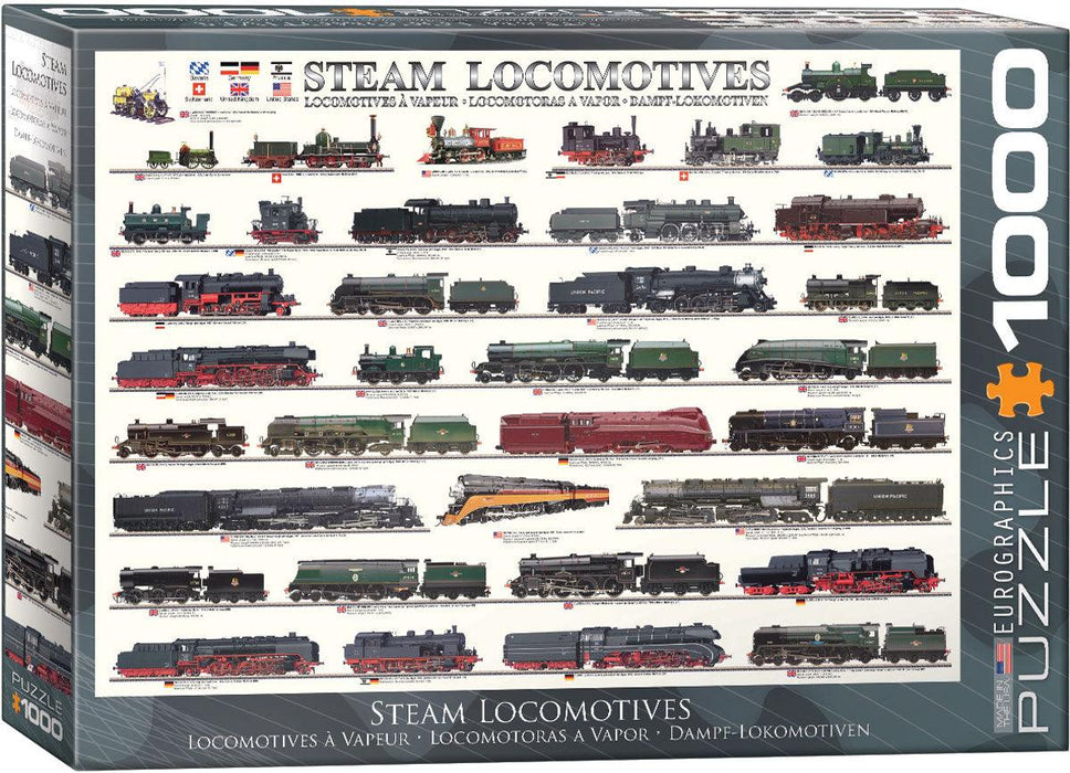 Eurographics - Steam Locomotives (1000-Piece Puzzle) - Limolin 