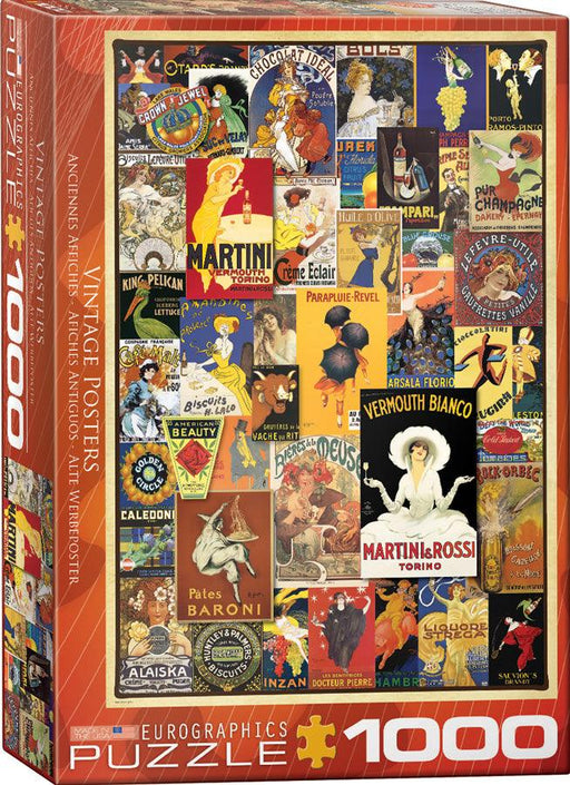 Eurographics - Vintage Variety Poster Collage (1000-Piece Puzzle) - Limolin 