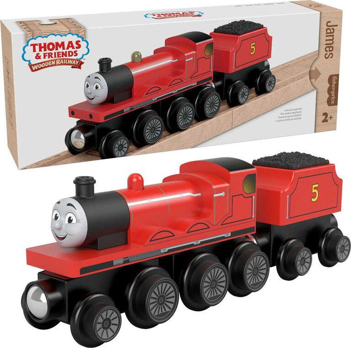 Fisher Price - Thomas And Friends - Wood Engine & Car - Large - James